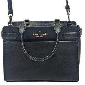 KATE SPADE Black Saffiano Leather medium sized shoulder bag